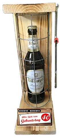 Bitburger Pils Geschenk 40 Geburtstag - Eiserne Reserve Gitter Bitburger Bier Pils Biergeschenk Geburtstag Geschenke Alles Gute zum 40 Geburtstag Bier (1 x 0.5 l)