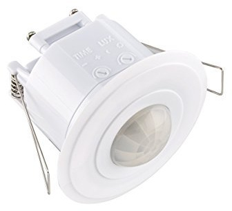 LE ELECTRONIC PM220 plafond 360 Angle 5 m de rayon de sécurité Détecteur de mouvement PIR capteur de lumière automatique Interrupteur (Blanc)