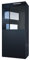 Vladon Stand-/Hänge Vitrine Movie, Schwarz matt/Schwarz Hochglanz - Moderne Glasvitrine - (BxHxT): 50,5 x 111 x 32,5 cm