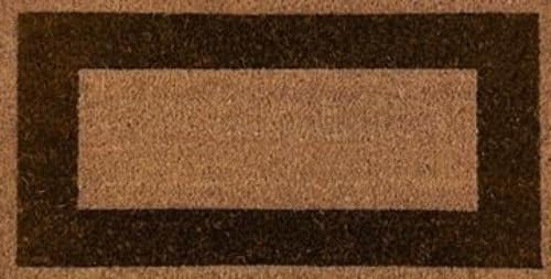 Genérico Felpudo de Coco Natural. Premium con Cenefa Antideslizante para Interior y Exterior. (40 x 70 cm, Marrón)