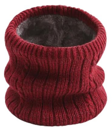 Winter-Strickschal FüR MäNner Herbst Winter Männer Frauen Intensivierung Fleecing Ring Schal Halstuch Ski Stricken Hals Abdeckung Warmen Kragen Schal Herren (Color : WB10-1, Size : One Size)