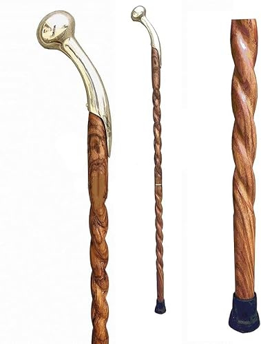 Bastón de madera en espiral trenzado, mango de 8 pulgadas de largo, hecho a mano, para hombres y mujeres, regalo para mamá y papá