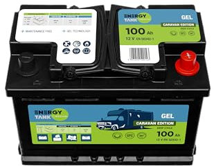 Gel Batterie 12V 100Ah – Wohnmobil Batterie für Camper & Solar – Tiefentladegeschützt – Wartungsfrei – Stoß- & Vibrationsfest