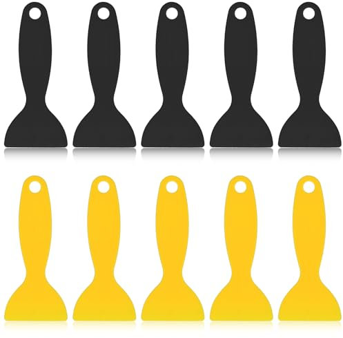 10 espátulas de plástico, raspadores de pintura, raspadores de flexible, raspador de masilla, removedor de burbujas de aire, herramienta de instalación de calcomanías para impresión 3D,
