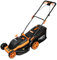 NEO TOOLS Rasenmäher (1800W, 44 cm Schnittbreite, Mulchfunktion, 45L Fangkorb) Elektro-Rasenmäher, 25-75mm Schnitth., Klappbarer Griff mit Einstellbarer Höhe und Softgrip