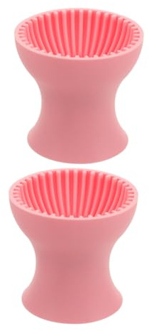 Ipetboom 2pcs Silicone Makeup Brush Cleaner Portable Makeup Brush Washer Cleaning Cup Electric Cleaner Travel Tool