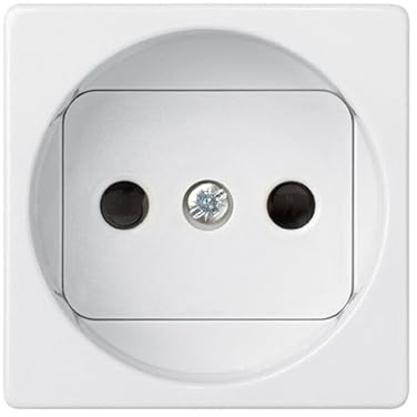 Zweipolige Steckdose, 16 A, 250 V, weiß; ideal für sichere und zuverlässige elektrische Installationen in Häusern und Büros.