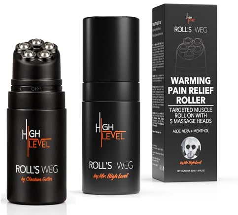 High Level Roll’s Weg wärmender Schmerz-Roller | sofortige Wirkung bei Rücken-, Nacken- & Gelenkschmerzen | gegen Migräne, Arthrose & Verspannungen | mit Teufelskralle & Aloe Vera (2)