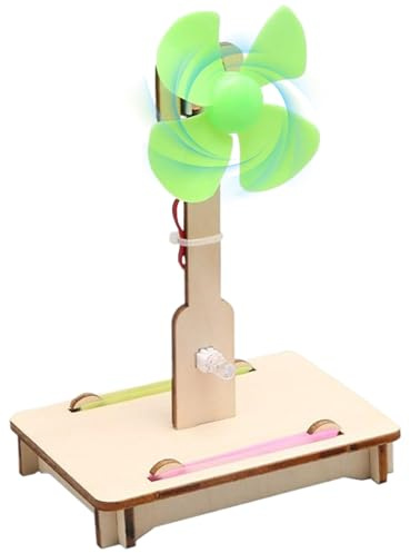 Muzrunq Kit de Moulin à Vent, kit de générateur d'éolienne en Bois, Mini générateur d'enseignement pour Enfants, Bricolage, expérience Physique éducative, Outils Automobiles, Jouets pour Enfants