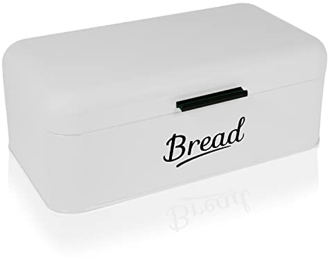 DRULINE Porta Pane Shade - 16 x 30,5 x 18,5 cm Colore: Bianco - Font : Nero, XX-Large