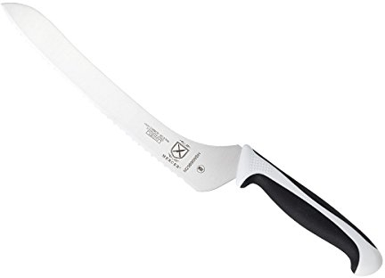 Mercer Culinary Millennia Color Handle Cutlery 9 Offset Bread Knife (Wavy Edge) White
