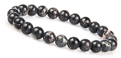 GD GOOD.designs Chakra Perlenarmband aus 8 mm Meeressediment Jaspis Natursteinen I Einfarbiges Perlen Chakraarmband