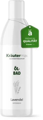 NEU! Kräutermax Lavendel Ölbad | Badezusatz mit ätherischem Lavendelöl | Entspannendes & beruhigendes Bad | 1 x 250 ml