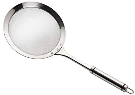 XXXXW Schaumlöffel Sieb Schöpfkelle Edelstahl Fine Mesh Sieb mit Griff Seiher Mehlsieb Pasta Sieb Seiher Praktische Küchenhelfer Schaum Abseihlöffel (Size : XL)