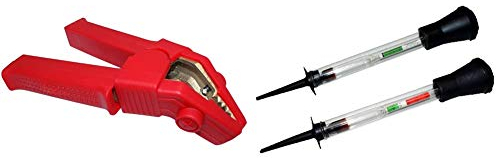 APA 29245 Batteriepolzange Profi, Rot + APA 21056 Frostschutzprüfer und Batteriesäuretester Set