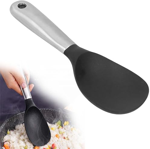 Paletta Riso Plastica Rice Paddle Cucchiaio da Servizio per Riso Resistente al Calore Cucchiaio da Minestra a Manico corto Cucchiai da Riso Lavabile in Lavastoviglie per Cucinando Salsa Insalata Riso