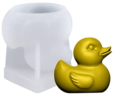 LANCHEN 3D Cartoon Duck Epoxy Resin Mold Aromatherapy Plaster Silicone Mould DIY Crafts