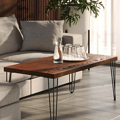 LAMO Manufaktur Esstisch Küchentisch Schreibtisch Couchtisch aus Massivholz, 120x80x47cm (AxBxH), Creative, Dunkel/Schwarz, LGW-01-A-004-9005Cr