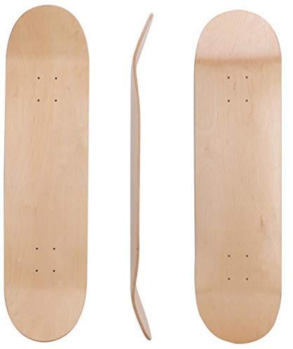 Akozon Maple Skateboard Deck, Wood Ahornholz Double-Warped Deck Concave Board Zubehör für Skate Scooter Konkaves