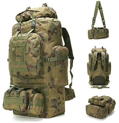 King'sGuard 100L Camping Hiking Backpack Molle Rucksack Military Camping Backpacking Daypack