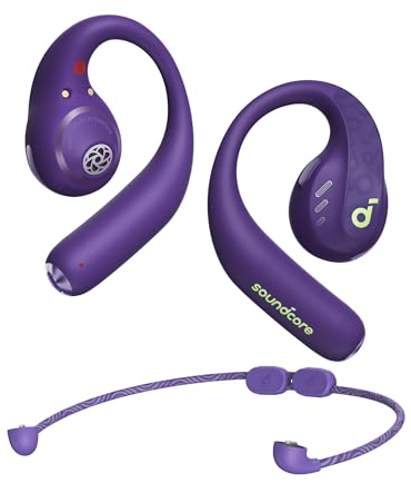 soundcore by Anker AeroFit Pro Open-Ear Headphones, Ultra Comfort, Secure Fit, Ergonomic Design, Rich Sound with LDAC, Bluetooth 5.3, IPX5 Water-Resistant, 46H Playtime, App Control, Wireless Earbuds