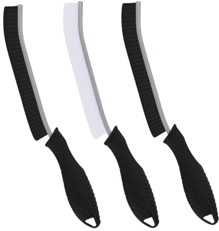 FOOGWEE Spazzola per Pulire Doccia con Setole Dure - Spazzola per Pulizia Fughe Doccia - Spazzola Pulire Fessure - Spazzola di Pulizia Finebrush per Cucina Toilette Finestre Rubinetteria Casa (3 PCS)
