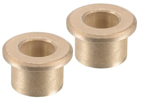 Kozelo 2pz Cuscinetti a Manicotto Flangiato Boccole Bronzo Sinterizzato Oro | -[8mm Foro x 12mm OD x 10mm Lunghezza x 16mm Dia Flangia x 2mm Spessore Flangia, per Attrezzature Industriali