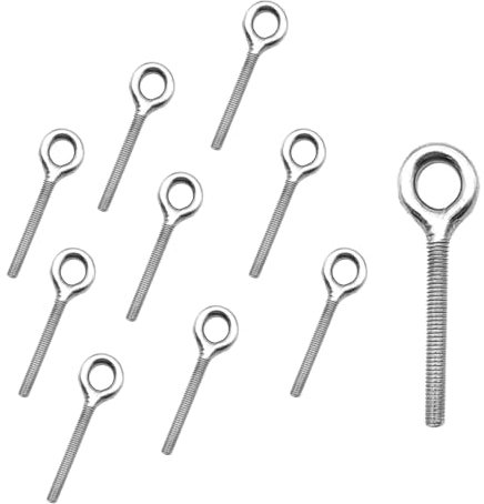 10 Piezas Tornillo con Argolla M4,Tornillos de cáncamos 304 anillo de acero inoxidable,Tornillo de Anillo para proyectos colgantes de jardín