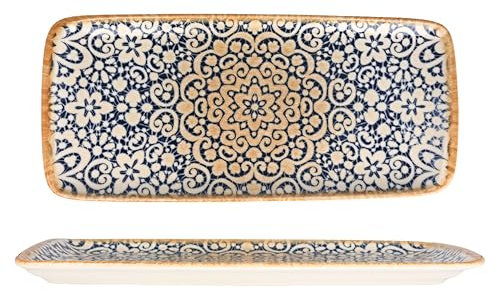 Bonna Placa de servicio - Alhambra - Porcelana - 34x16 cm - juego de 2