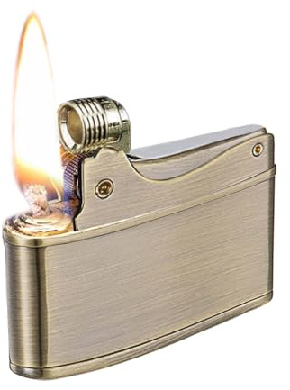 Feuerzeuge Windfeste Paraffin Antike Flint Nachfüllbar Für Kerzen Küche Grillen(Brennstoff Nicht enthalten)