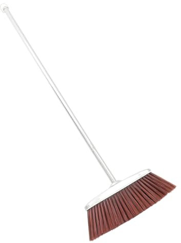 CIYODO Scopa Manico Acciaio Inossidabile per Pulizia Casa Setole Resistenti Leggera e Compatta per Pavimenti e Cucina