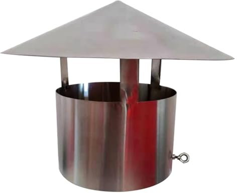 Runde Abdeckung für Lüftungsschlitze, Kamin, Dachabgasleitung, Schutz, Ofenrohr, Regenschutz, 100 mm (110 mm) Größe