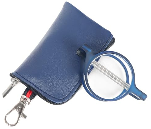 MMOWW Gafas de Lectura Montura Redonda Plegables con Anti - luz azul