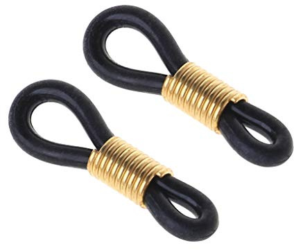 Maxtonser Brillenkette Gummi Slip Connector Strap Ösen Seil Zubehör Schwarz