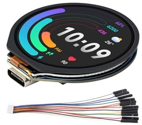 RP2350 MCU - Placa MCU con pantalla táctil de 1.3 pulgadas, 240 × 240 píxeles, pantalla IPS colorida de 65 K, puerto tipo C, basado en chip microcontrolador RPi Pico 2 RP2350, doble núcleo y
