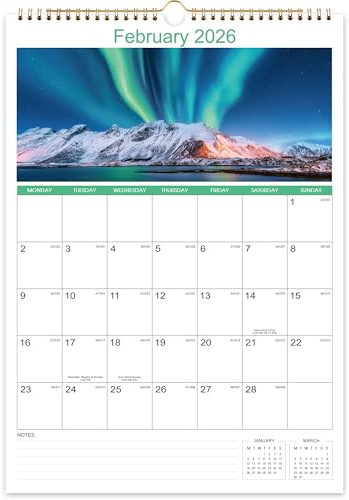 2026 Kalender - Månad att visa Väggkalender 2026, januari 2026 till december 2026, månadsvis vy med dubbeltrådbindning, hem familjeplanerare, 42 x 29,7 cm