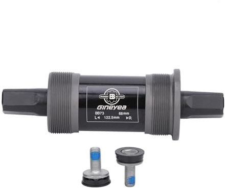 Bicycle Bottom Bracket Square Taper Bike Bottom Bracket for Mountain/MTB/Road/Fat Bike, Optional Square BSA 68mm x 110.5/113/118/120/122.5mm (68x122.5mm)