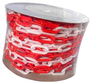 Robuste 25 m lange Absperrkette Warnkette für Bau, Menschenmengenkontrolle und Gefahrenzonenmarkierung