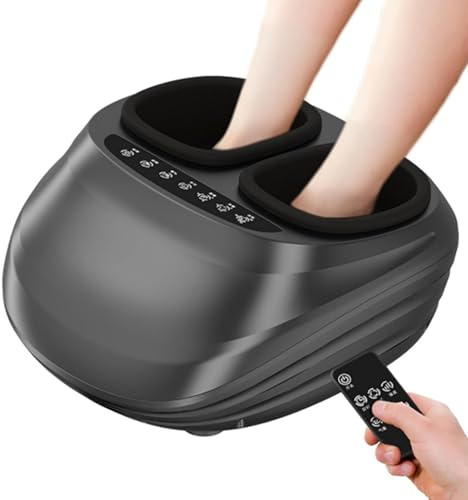 JIANGYUXINLI Aparato de Masaje para Pies | Masajeador pies shiatsu | Circulation Booster | con Calor y Rodillos de Acupresión Shiatsu | para Pies Hinchados y Mejorar la Salud Vascular hasta Talla 48