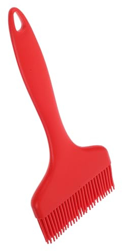 Abaodam Brosse en Silicone Large pour Barbecue et Pâtisserie, Pinceau Cuisine Résistant Haute Température, Brosse à Badigeonner 75g Rouge pour Sauces, Huiles et Marinades, Nettoyage