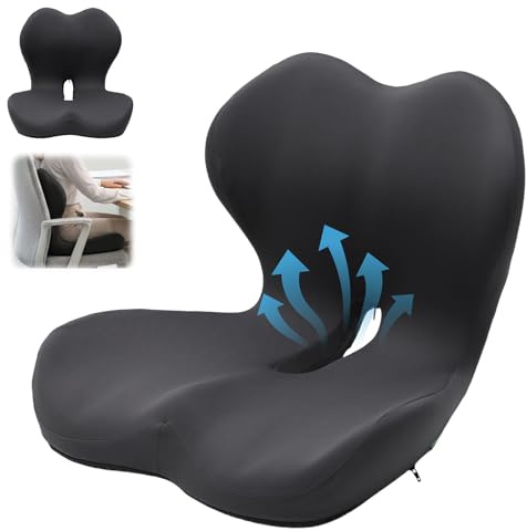 Ruiqas Coussin D'assise Orthopédique avec Mousse à Mémoire de Forme