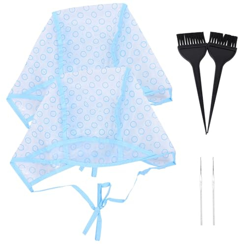 Lurrose Tapa para resaltar 6 unidades de gorros para teñir cabello en salón, material PE con ajuste cómodo para mechas