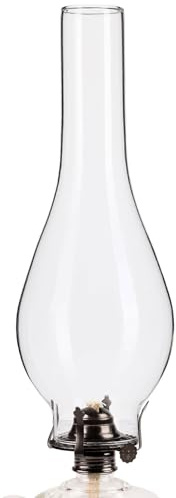 Vaguelly Öllampen Glasrohr Ersatzglas klar Glaszylinder mit feiner Schleifung für Petroleumlampe retro Stil für Familie und Freunde