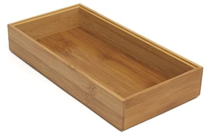 Lipper International 8185S bambuträ stapellåda organiseringslåda, 15 cm x 30 cm