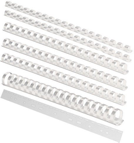 Sortiment 150 Teile/Binderücken (6-19 mm) weiß + Abheftstreifen