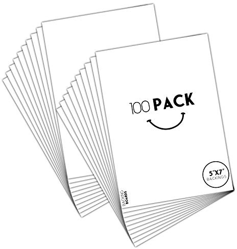 Golden State Art, Pack of 100 5x7 Backing Board