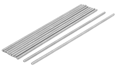 sourcing map 10 Stück Gewindestangen M4x160mm Edelstahl 304 Gewindestift Metrischem Vollgewinde Bar Gewindestäbe für Befestigung CNC-Werkzeugmaschinen 3D-Drucker Industrie Geräte