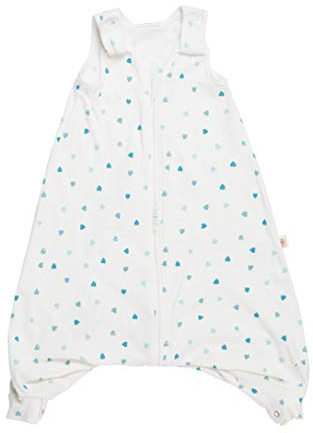 Ergobaby Baby-Schlafsack Ganzjährig mit Füßen Gurtschlitz, On The Move - Heart To Heart, 6-18 Monate 0.5 TOG, Baumwolle