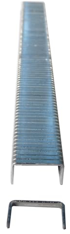 Mezger Heftsysteme 11/6 Galvanizado Acero Grapas para Grapadora Manual y Martillo Grapador con Grapado Abierto, 6mm Longitud de Brazos, Caja de 20000