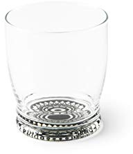 Excelsa Boheme Noir Lot de 6 verres à eau avec fond décoré, verre